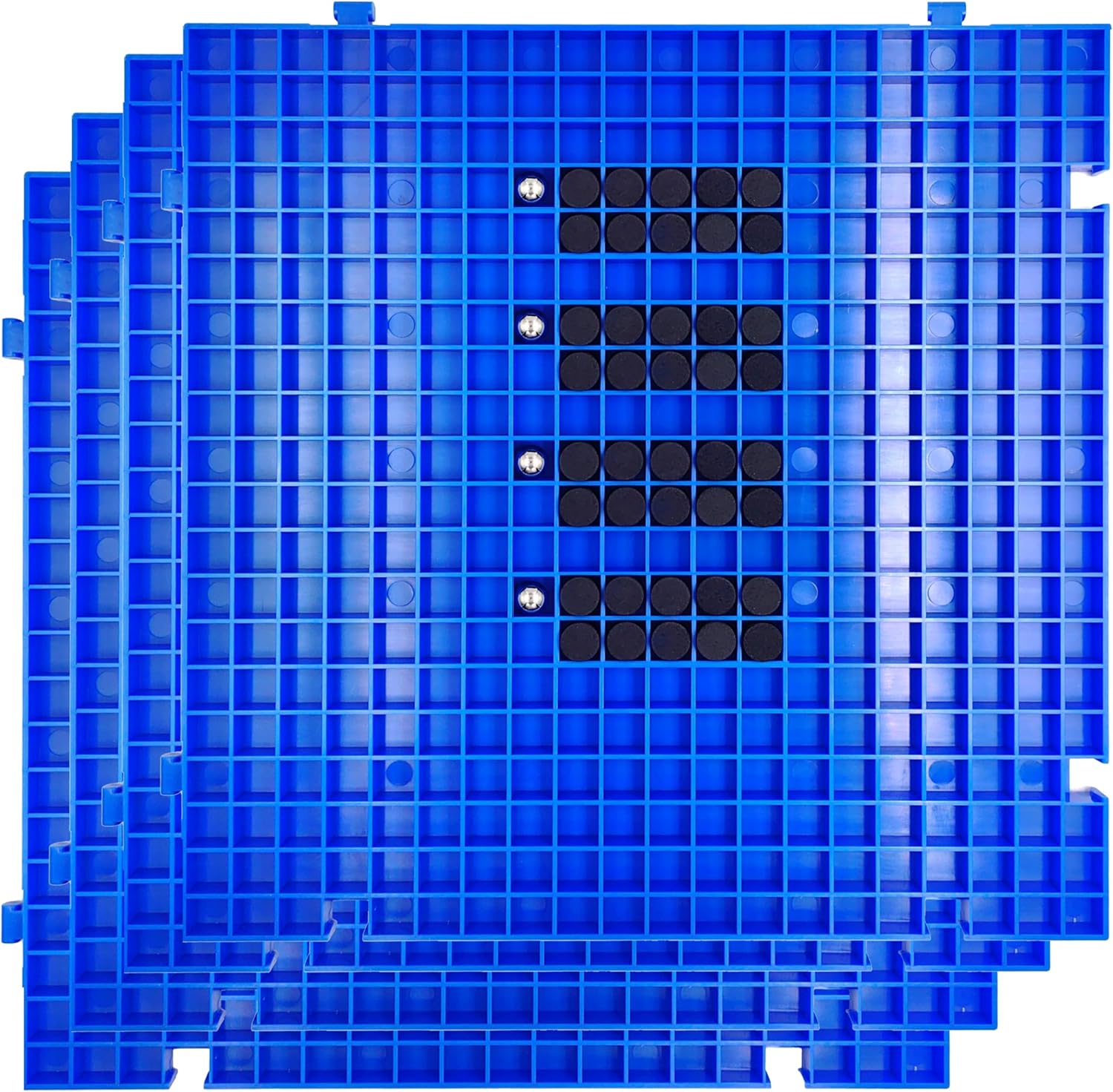 Stained Glass Cutting Mat，12" x 12" Solid Bottom Grid Mat Glass Cutting Tools, Blue, 2 Pack