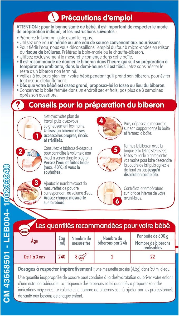 Guigoz Croissance 3 Optipro Lait Infantile 3eme Age De 1 A 3 Ans 800g Lot De 3 Amazon Fr Epicerie