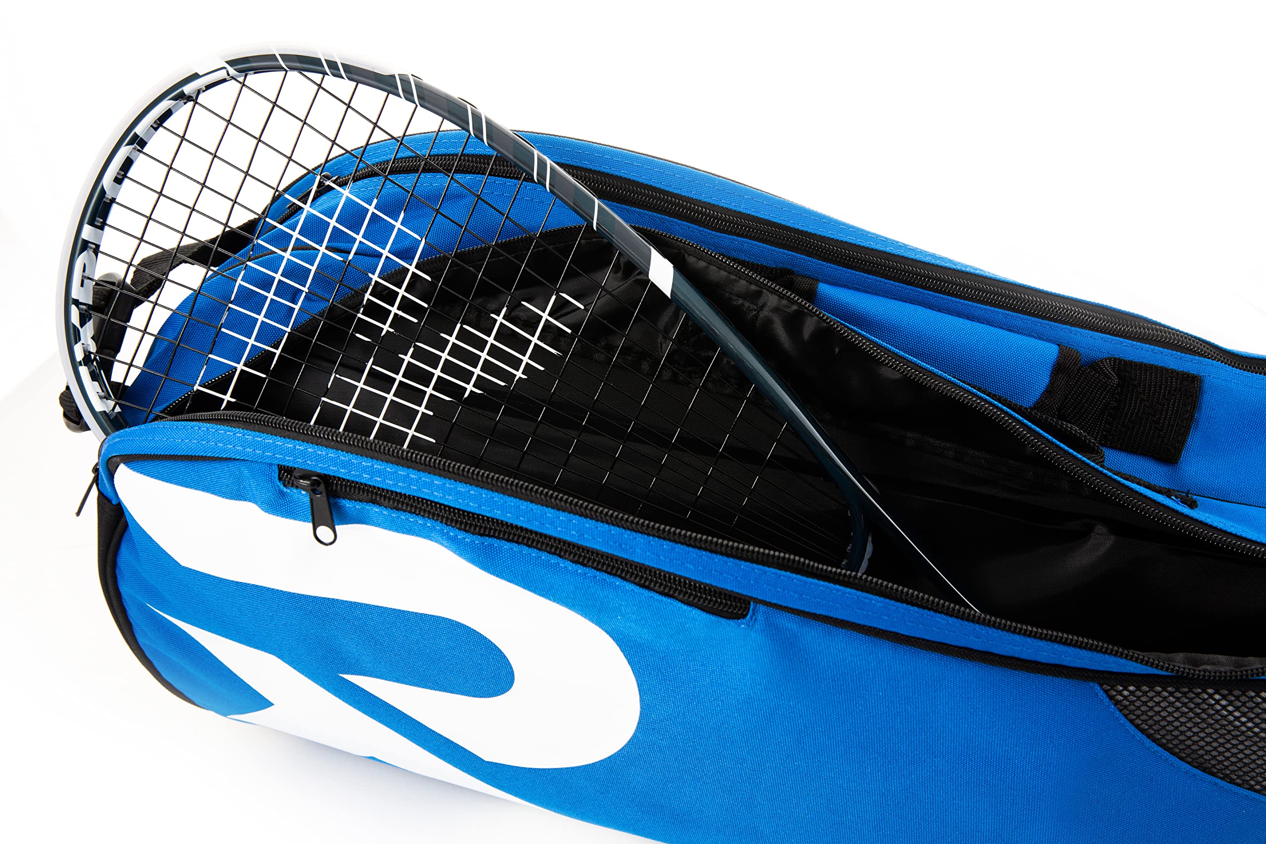 Raquex Sac de Tennis - Sac à Raquettes pour Tennis, de Badminton et de Squash. Bleu, Noir ou Magenta. Sac de Badminton, Peut Contenir jusqu'à 6 Raquettes + Accessoires + Baskets