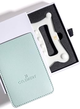 Celement Face & Body Ceramic Gua Sha Tool - Premium Skin Sculpting and Massage Tool for Facial Contouring, Lymphatic Drainage, and Therapy to Lift, Tight, and Decrease Muscle Soreness & Swelling
