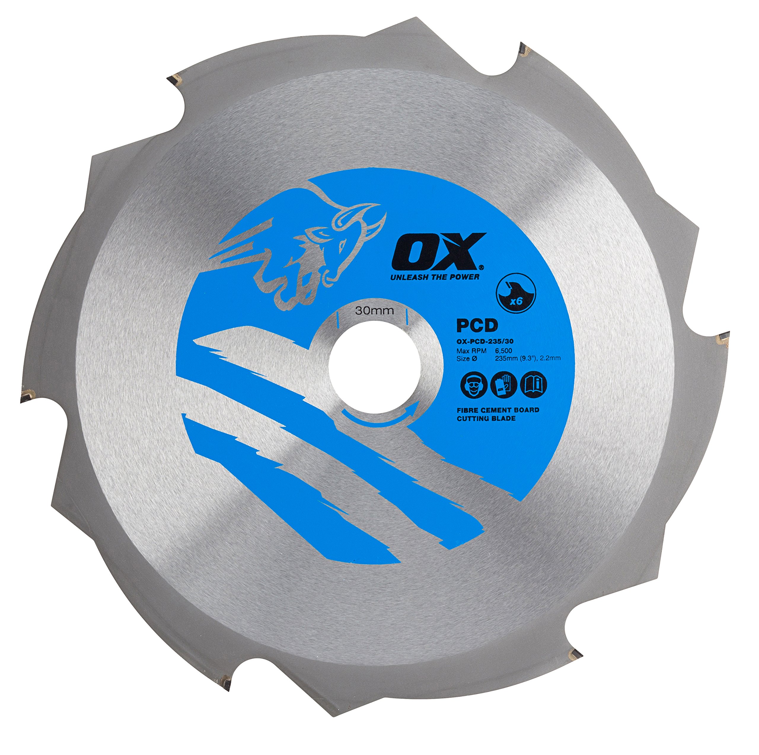 OX Fibre Cement Cutting Blade - 6 Teeth - 235/30mm — image 1