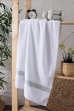 B y k Banyo Havlular  - %100 Pamuk T rk Havlular  Maksimum Yumu akl k ve Emici Banyo  ar af , A r A rl k 900 Gram 32 oz 35x67 in  Ye il