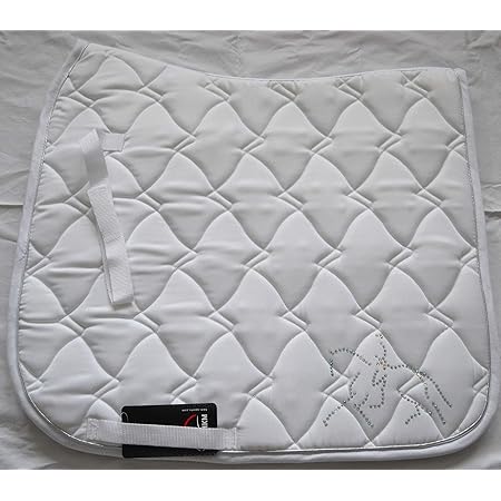 Turnier Dressur Schabracke Neu Wb Weiss Strass Dressurreiterin Angebot Amazon De Haustier