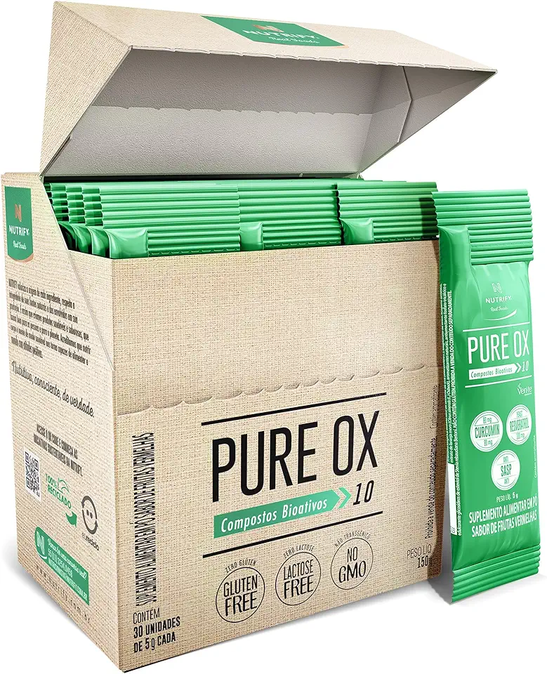Nutrify - Compostos Bioativos Antioxidante Pure OX - 30 sachês - Frutas Vermelhas