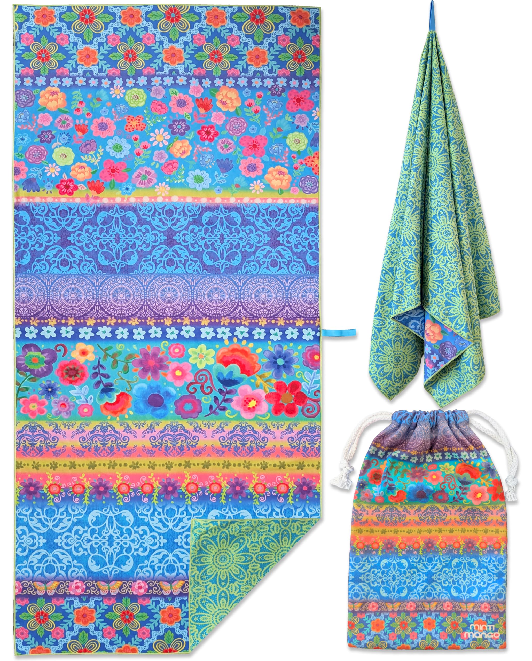 MintiMango Microfiber Beach Towel