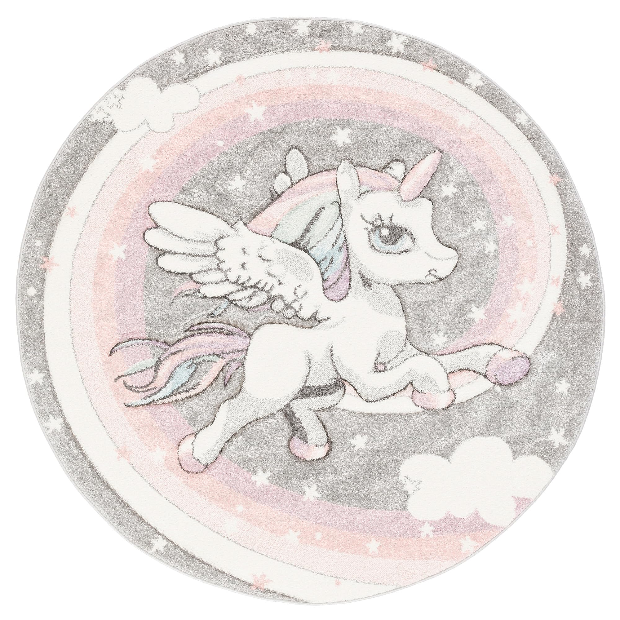 Pergamon Maui Kids – Tapis Enfant Licorne Vert Pastel Menthe – Doux Et Antistatique – 5 Tailles Disponibles
