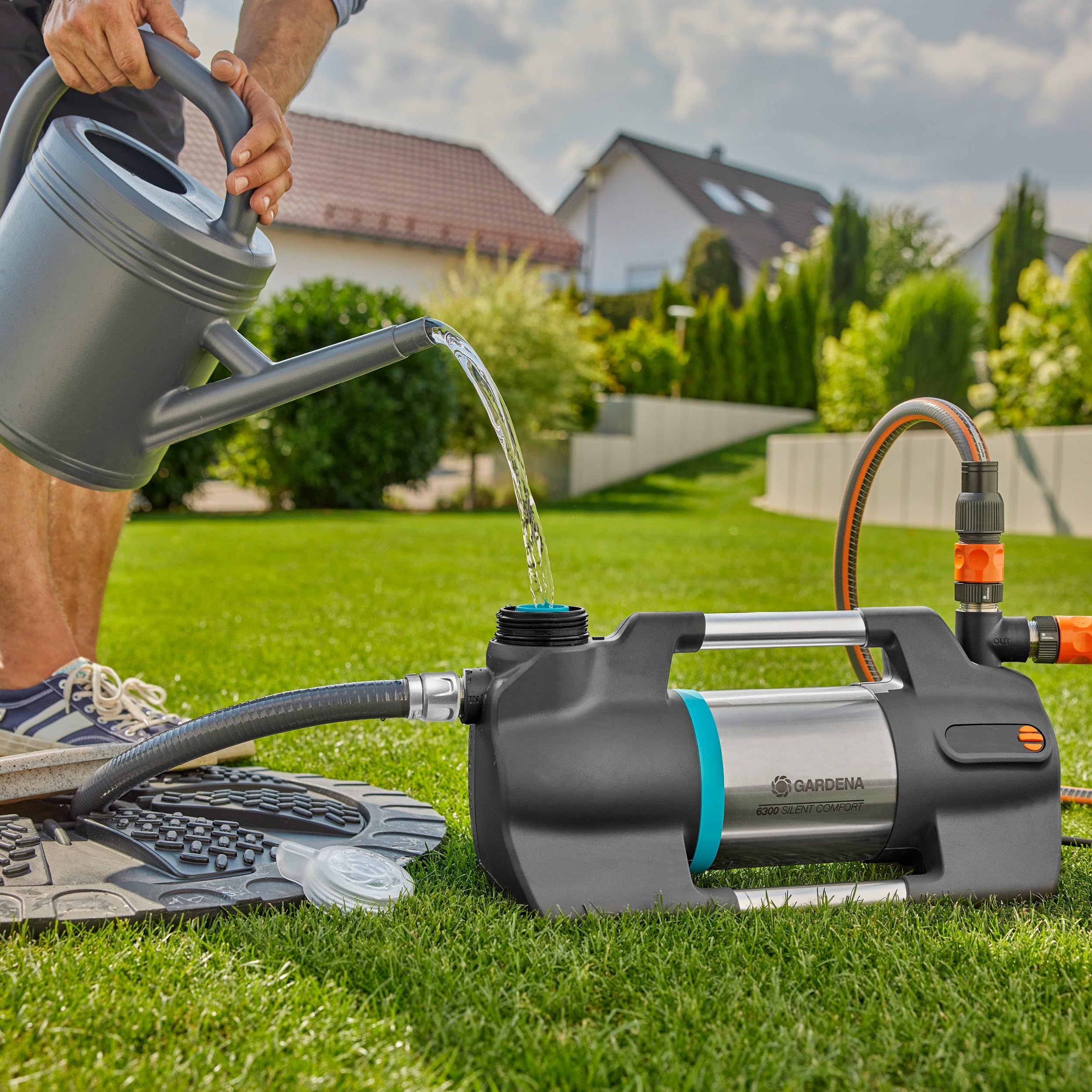 Gardena Kit d'aspiration avec tuyau d'aspiration de 7 m: raccord robuste, anti-retour, fiable et durable (09090-20)
