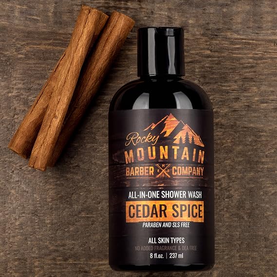 Rocky Mountain Barber Company Cedar Spice Body Wash, 8 oz