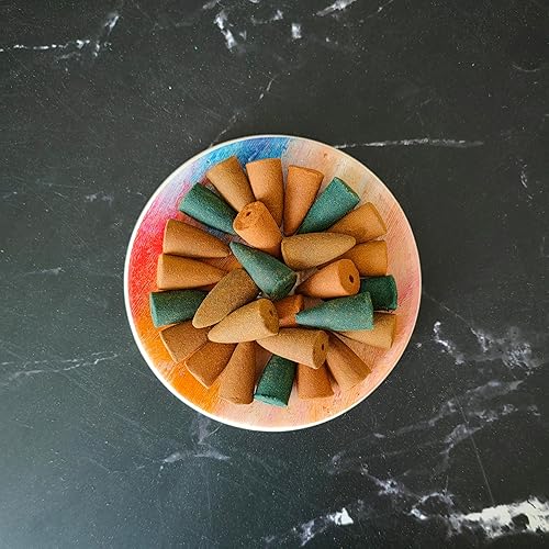 Miniatura 6 de Hosley Conos de incienso marrón de mirra, aroma de larga duración para positividad y aire puro, polvo de madera, aromaterapia para aliviar el