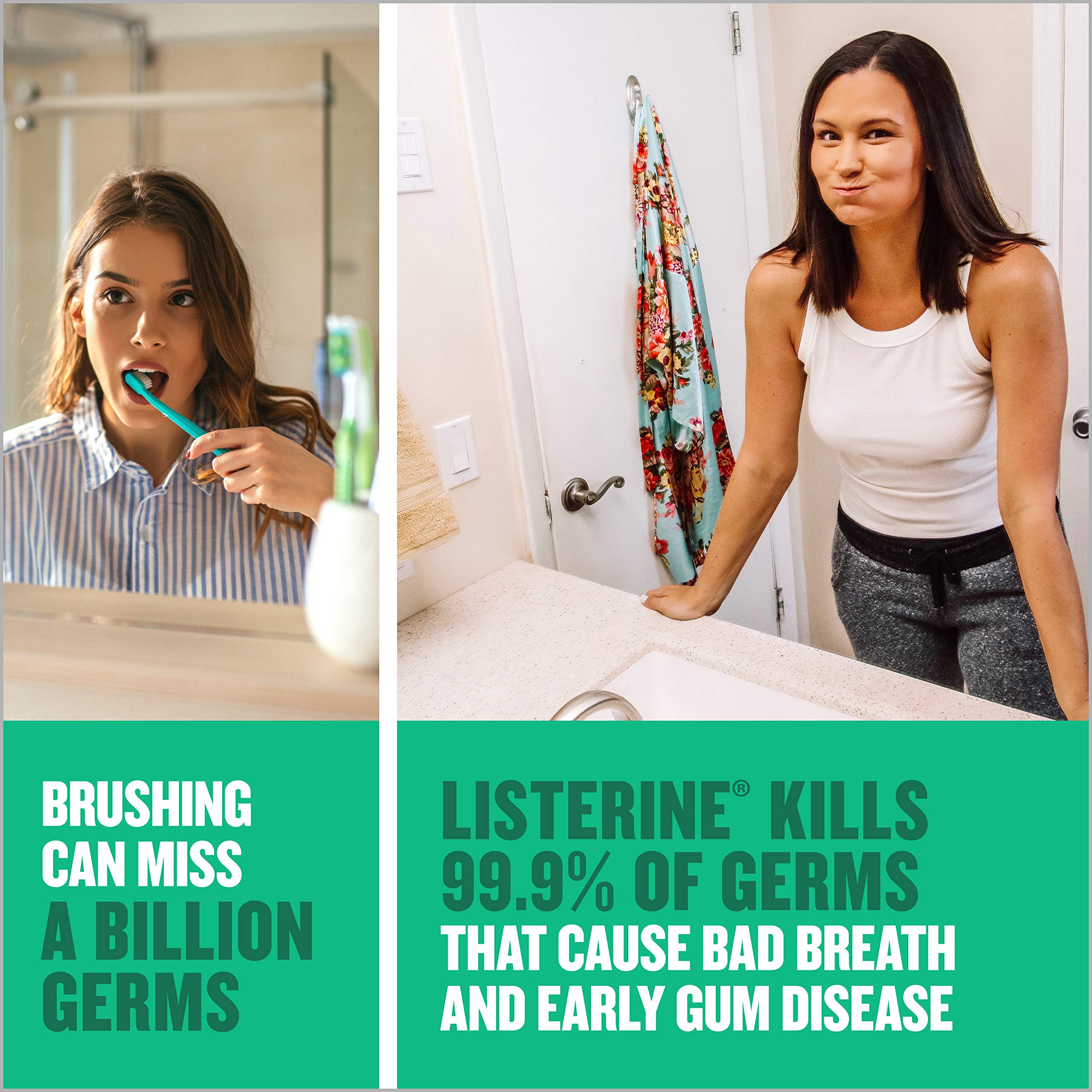 Listerine Freshburst Antiseptic Mouthwash for Bad Breath, Kills 99 of