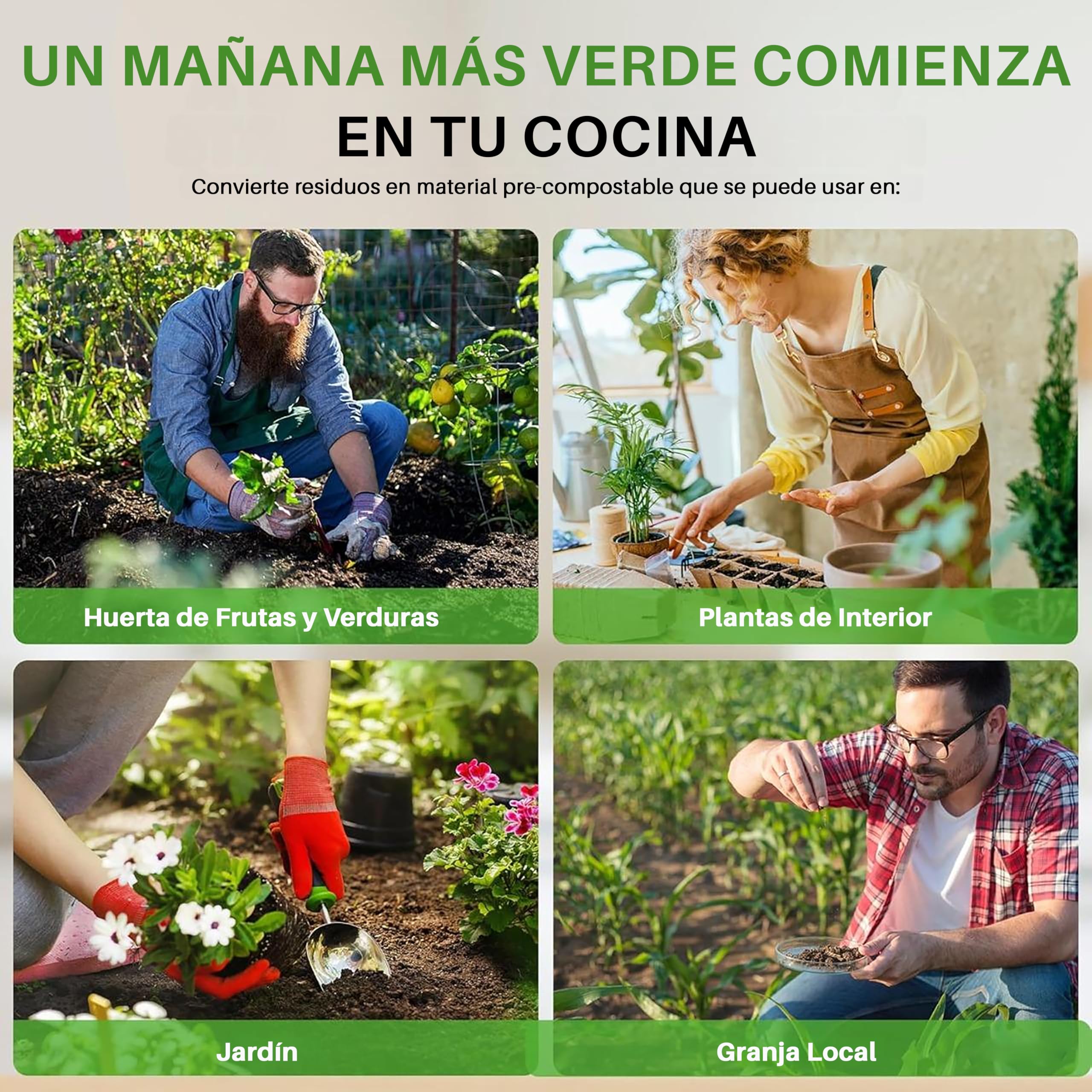 NutriChef compostador electrico, 3 litros, Ideal para cocinas, Cubo Basura organica y desechos de Comida, Automatico, Funciones de Secado, Trituracion y Enfriamiento