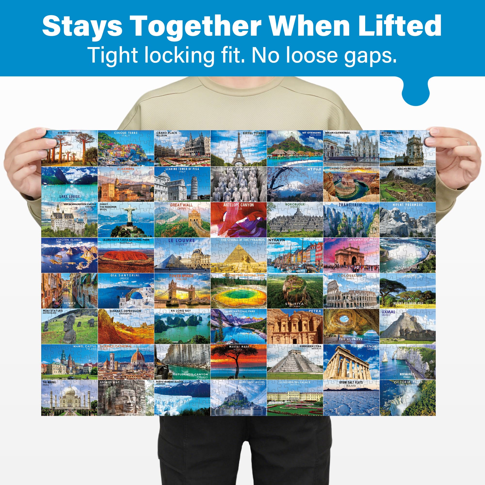 心に残る世界の旅 1000ピース7点 Amazon | BenBenパズル 大人用 1000ピース 56の有名な世界の景観ランド