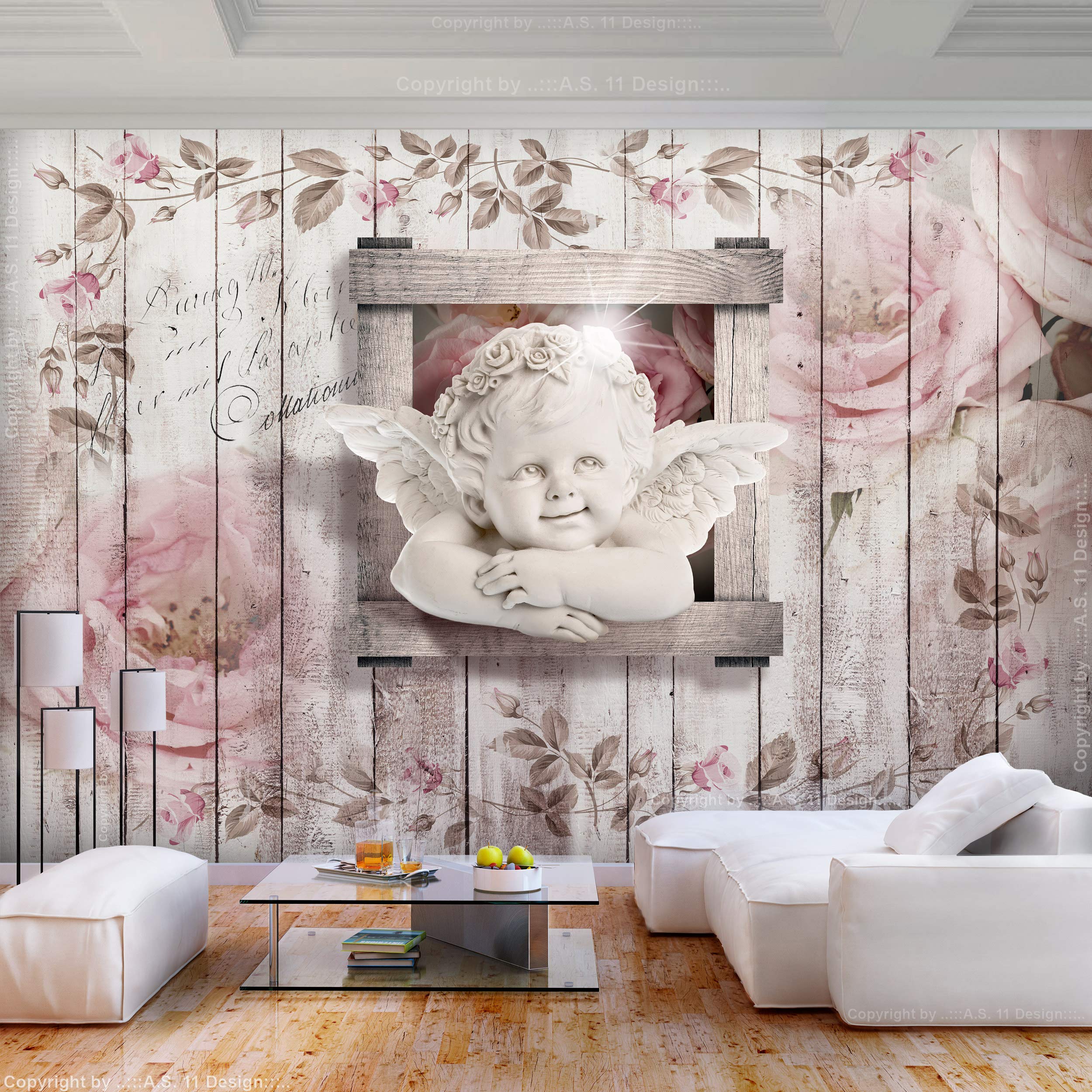 Papier Peint Panoramique Decomonkey - Graffiti 350x256 Cm - Décoration  Colle Papier Peint