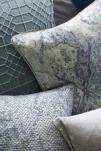 Miniatura 2 de Loloi P0571 Funda de almohada solasin relleno, 22 x 22 pulgadas, azul claro