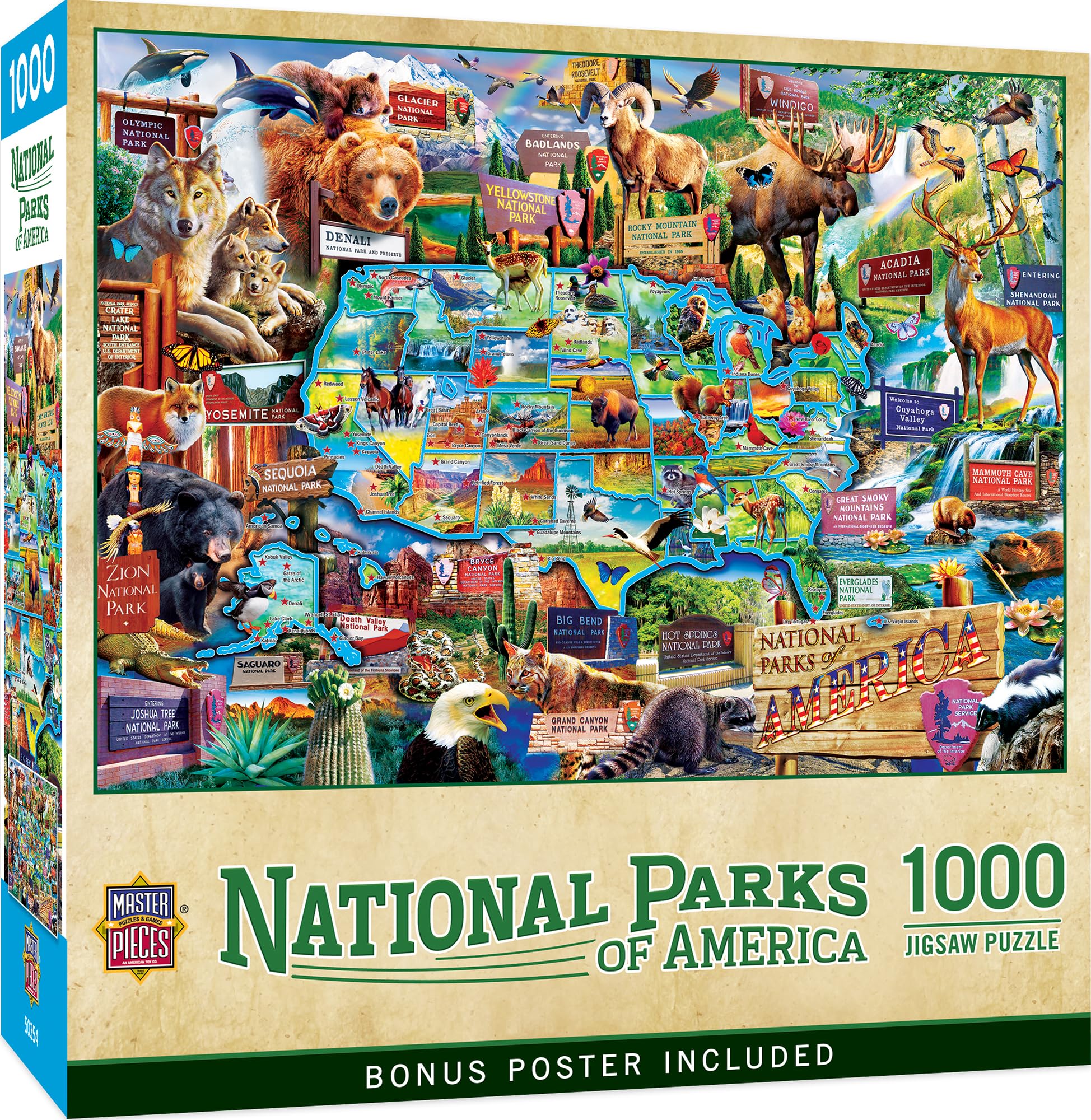 MasterPieces 1000 Piece Jigsaw Puzzle for Adults, Family, Or Youth - National Parks Puzzle - 19.25"x26.75" — image 1