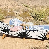 Vista 8 de Laguna Beach Textile Co. Toalla de playa Tropical Cabana - De gran tamaño, de felpa, 630 GSM de algodón - Azul Agave