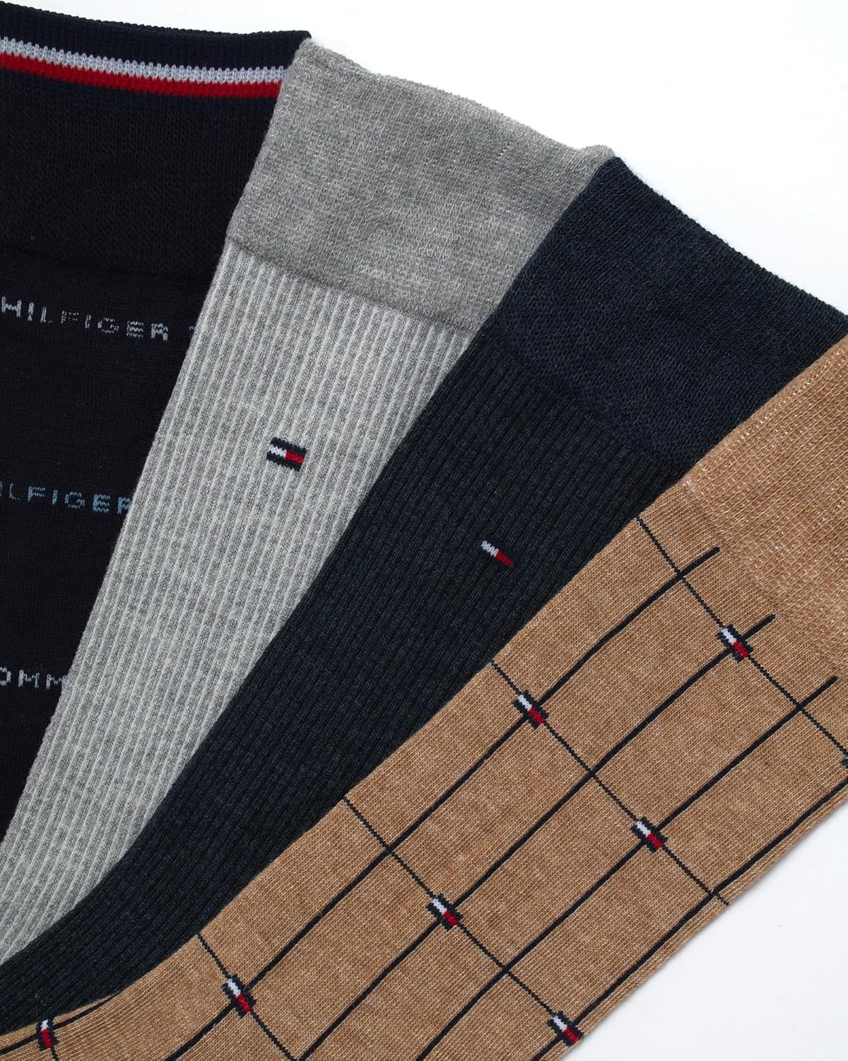 Tommy Hilfiger Mens Dress Socks - 8 Pack Lightweight Casual and Formal Everyday Crew Work Socks for Men with Reinforced Heel - Image 4
