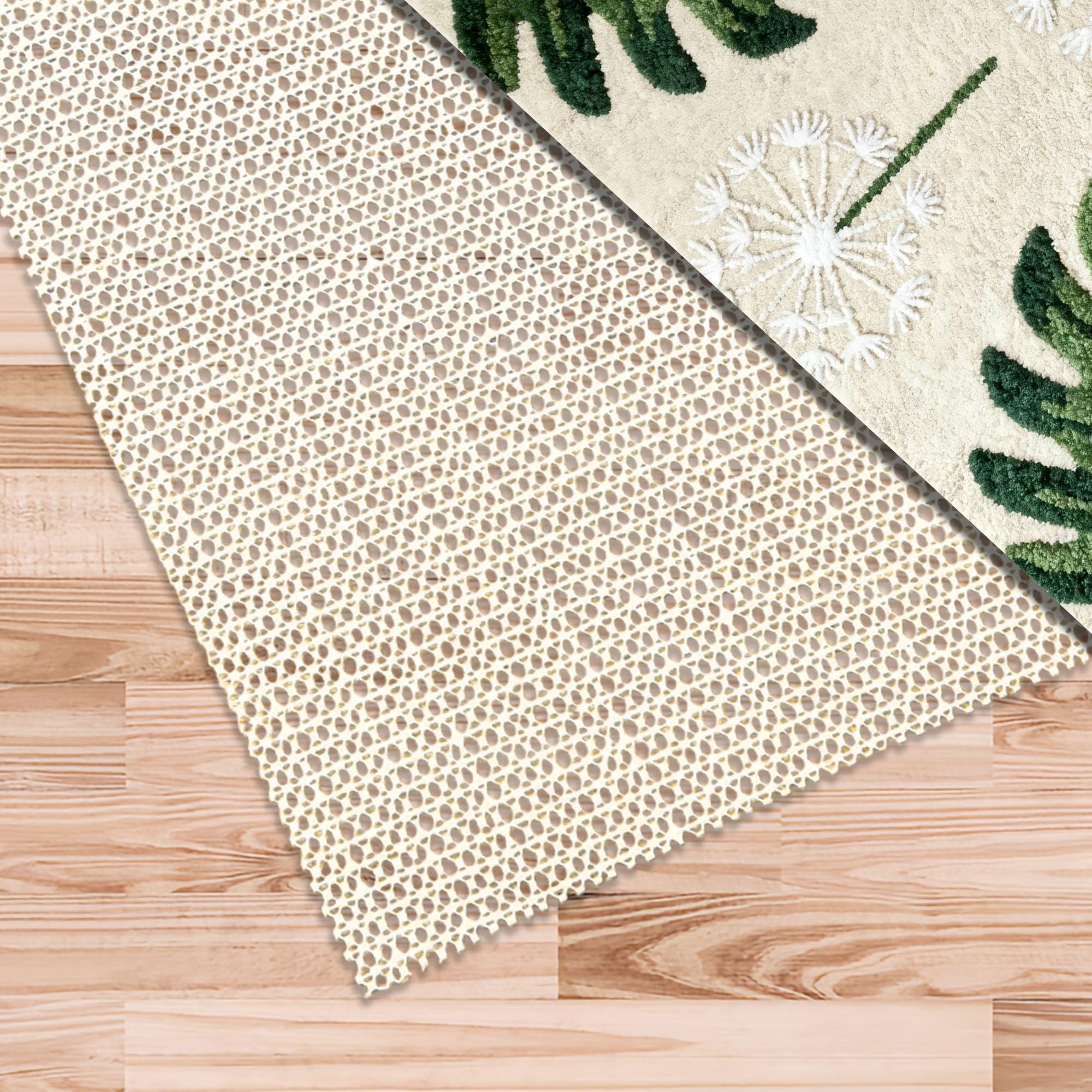 sous Couche Antidérapante 195 x 235 cm sans Trace Antidérapant PVC Tapis Anti Dérapant Imperméable pour Tapiss Antidérapant sous pour Tiroirs Étagères Plateau Moquette, Blanc cassé