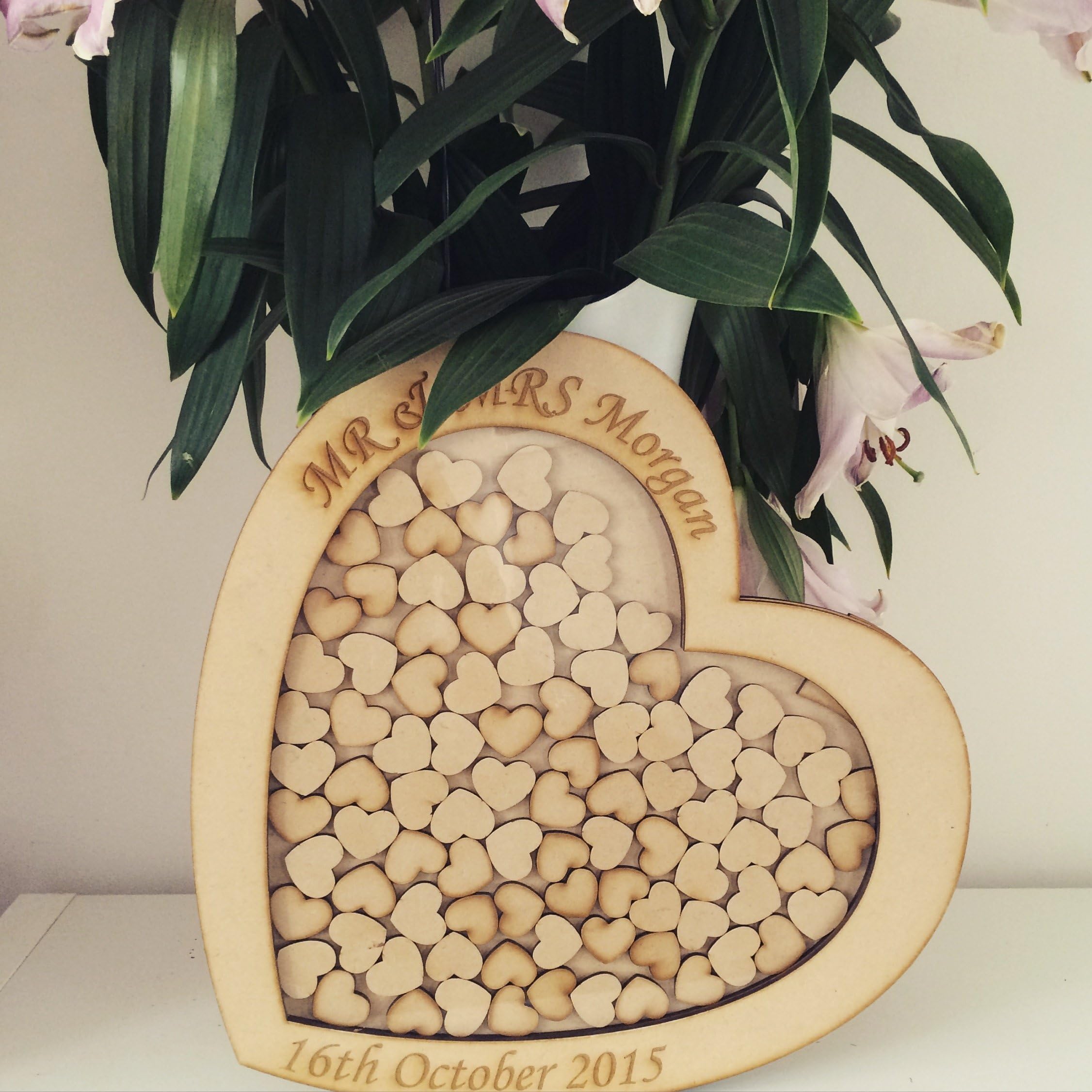 Wedding Drop Box Guestbook, Wooden Guestbook,