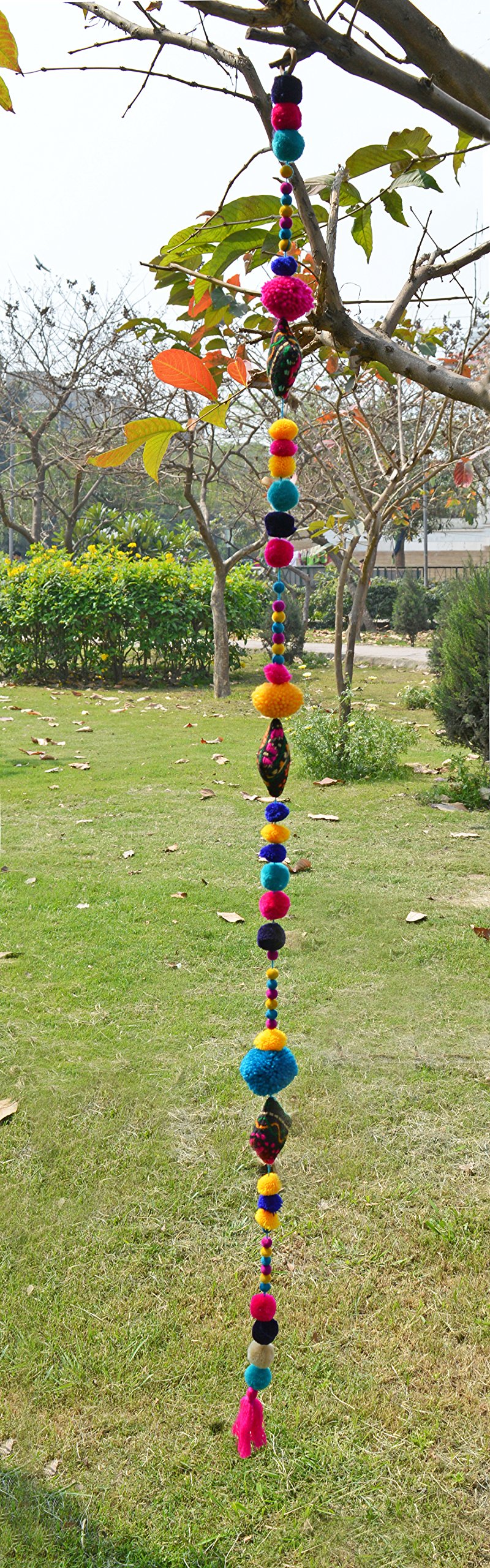 Amazon.co.jp: Pompomガーランドマルチカラーハンドメイドギフト