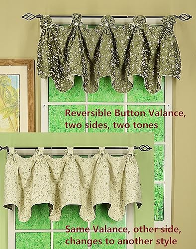 Vista 72 de Today's Curtain Lexington Panel 55 pulgadas de ancho x 84 pulgadas de largo, crudo/salvia