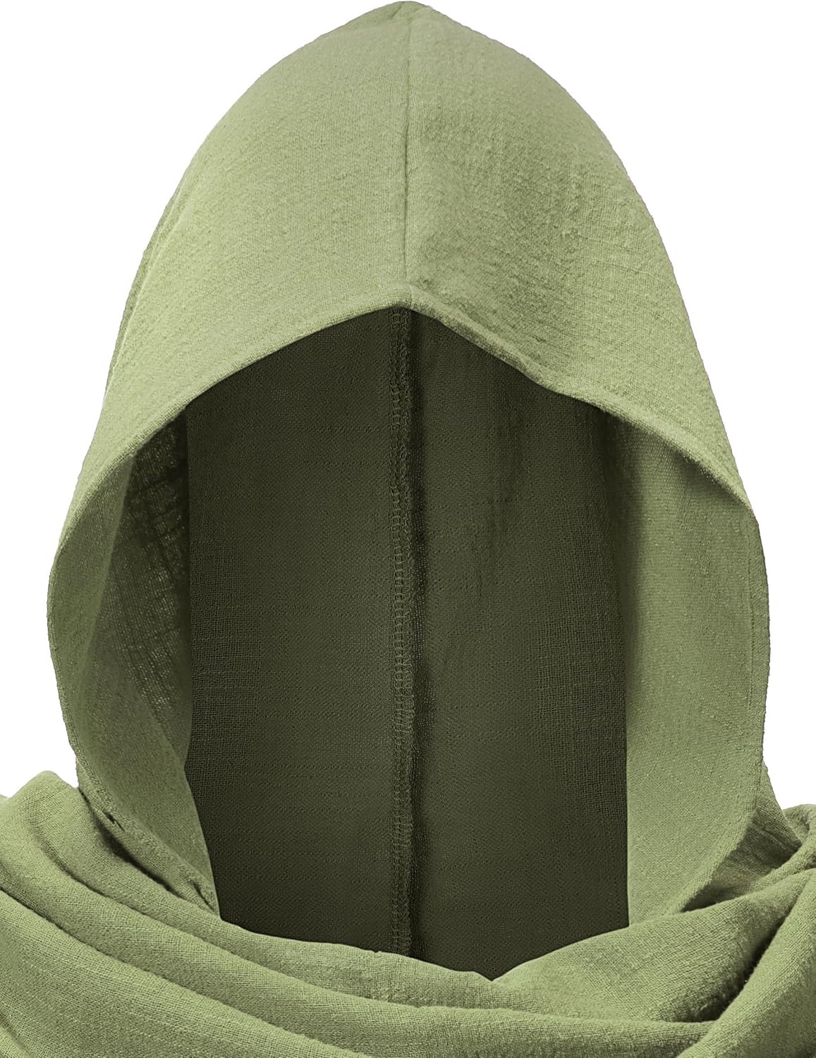 Adult Medieval Renaissance Hooded Cowl Multifunctional Scarf Shawl Cape Halloween Cosplay Costume Accessories - Image 4