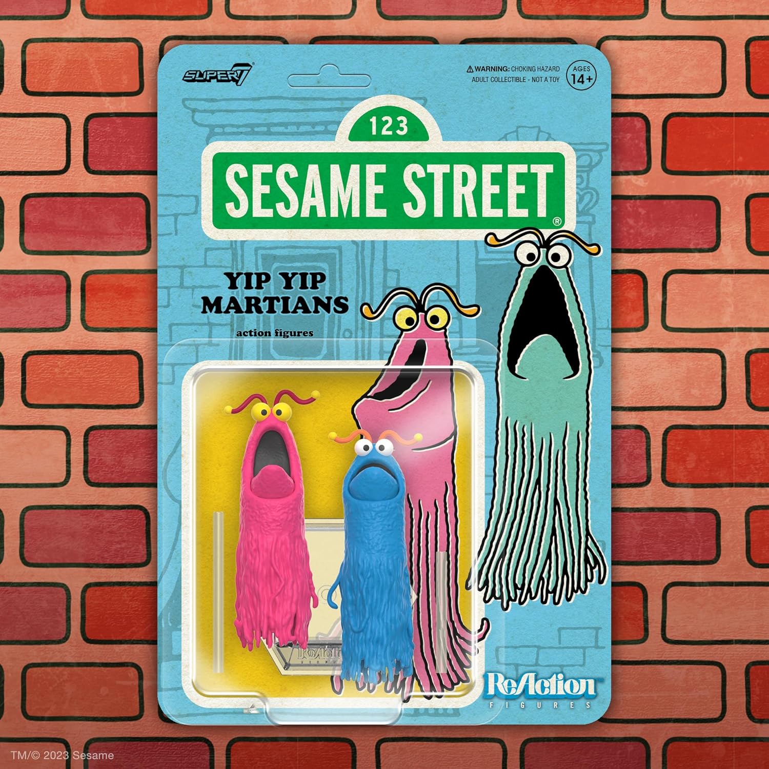 Super7 Sesame Street Yip Yip Martians - 3.75" Sesame Street Action Figures with Accessories Collectibles and Retro Toys