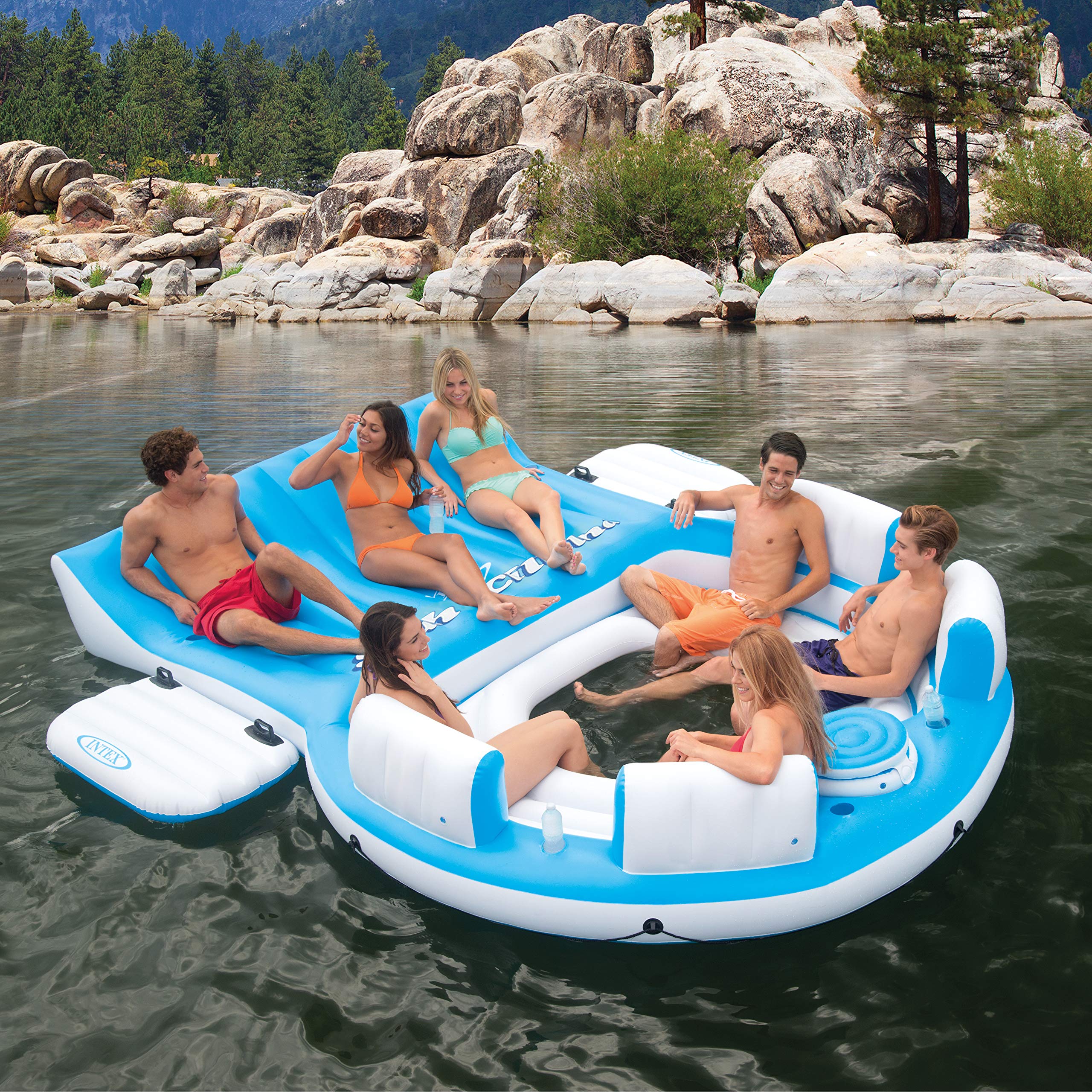 Надувной матрас tropical tahiti giant 6 person inflatable raft pool lake ocean floating island. Intex canopy island. Надувной плот для отдыха на воде. Надувной матрас tropical tahiti inflatable 6-person floating island pool lake party float raft. Плот bestway.