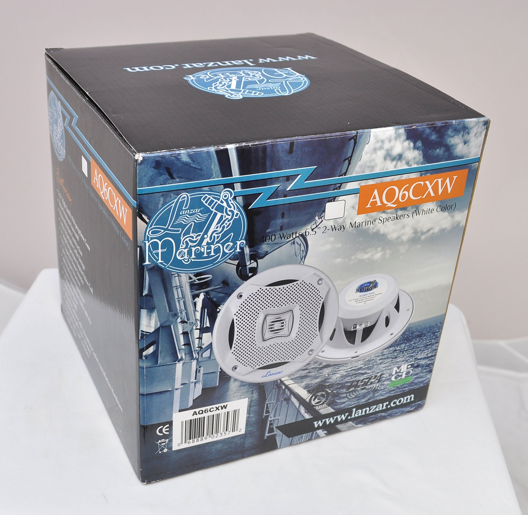 Lanzar AQ6CXW - Juego de altavoces de doble voz (400 W, 16,5 cm), color blanco