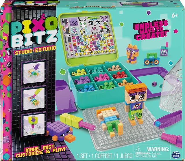Pixobitz Studio 500 Water Fuse Beads, Decos and Accessories, Makes 3D Creations without Heat Creative Activity STEM Arts and Crafts Kids Toys for Ages 6 and up