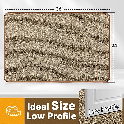 Miniatura 2 de Mibao Tapete para puerta de interior, 24 x 35.5 pulgadas, tapete antideslizante de bajo perfil, tapete para puerta de perro, tapete de bienvenida