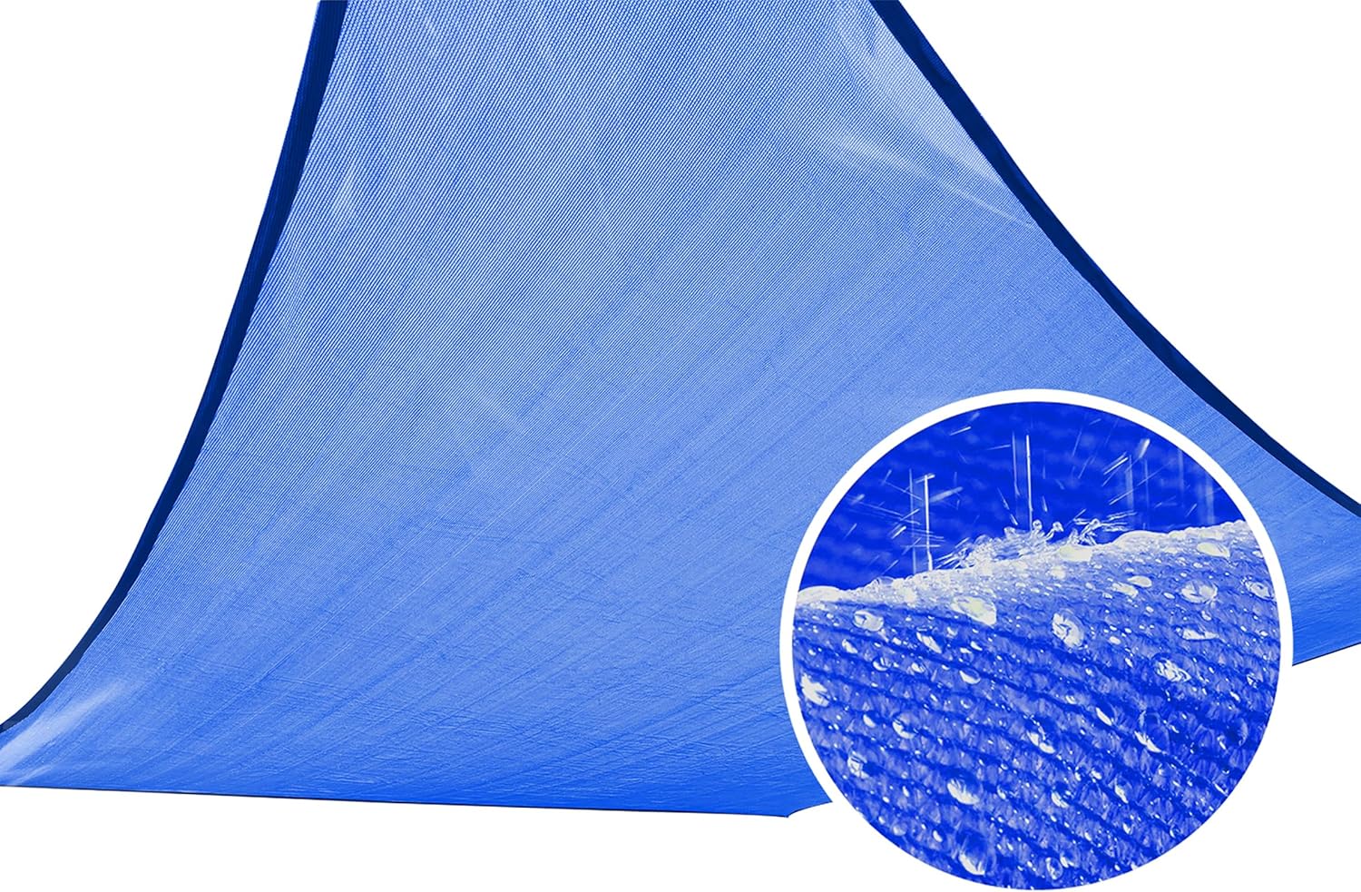 Quictent Waterproof Sun Shade Sail for Patios 185G Polyester Fabric Cloth, 98% UV Block Outdoor Awning Shelter for Commercial, Backyard, Garden, Deck, Hardware Kit Included 20x16 ft, Blue