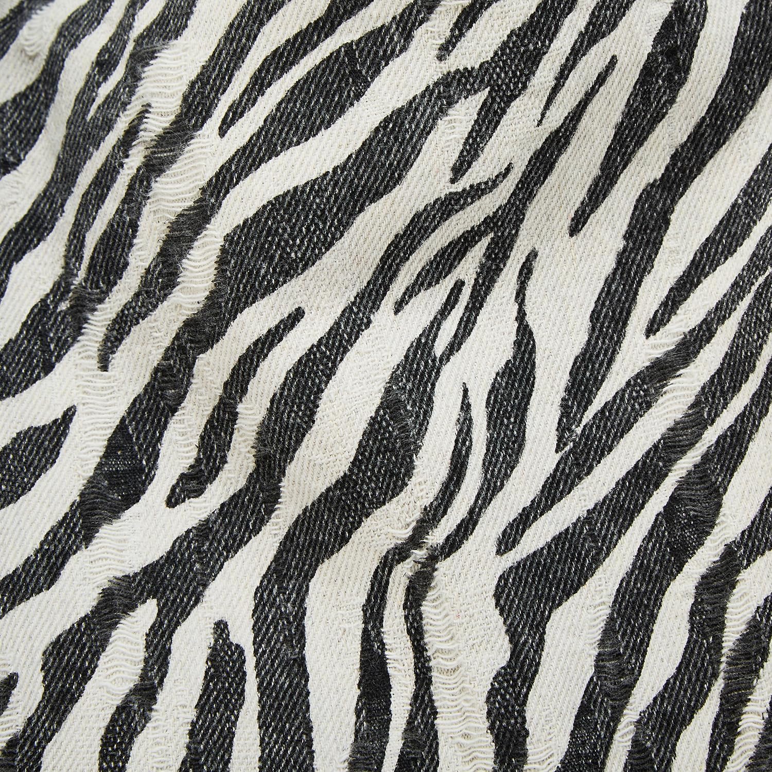 Zebra-stripes Tote Bag for Women Slouchy Hobo Shoulder Bag Adjustable Crossbody Crescent Bags Work College Purse