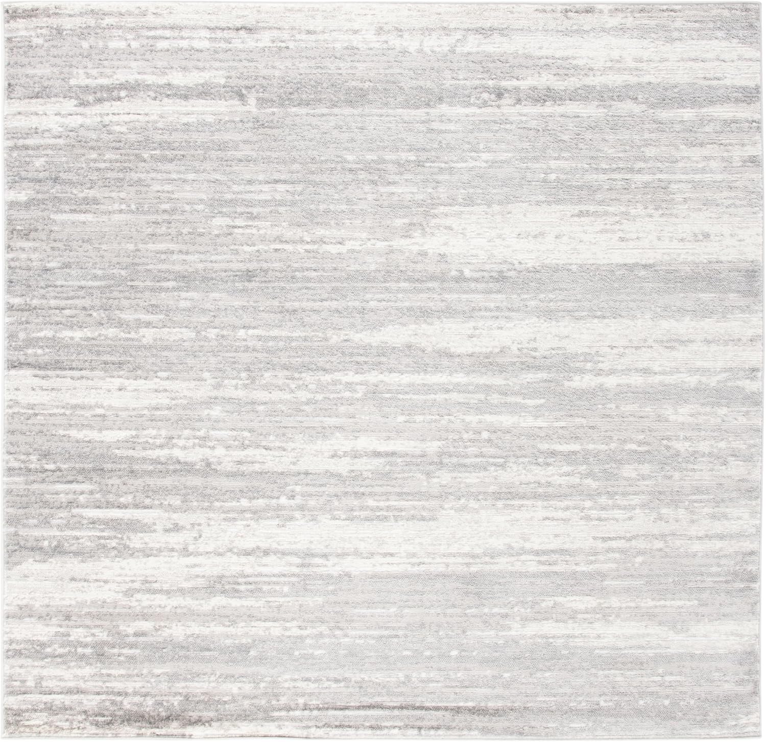 SAFAVIEH Skyler Collection Area Rug - 6'7" Square, Light Grey & Ivory, Modern Abstract Design, Non-Shedding & Easy Care, Ideal for High Traffic Areas in Living Room, Bedroom (SKY501F)