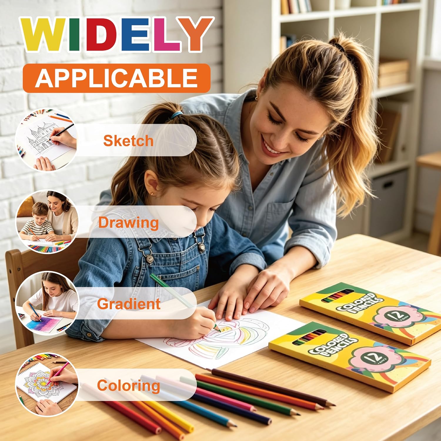 432 Count Colored Pencils Bulk, 12 Assorted of color pencils，36 Packs Pre-sharpened Colored Pencils for Kids, School Supplies of Color Pencil bulk classroom image 3