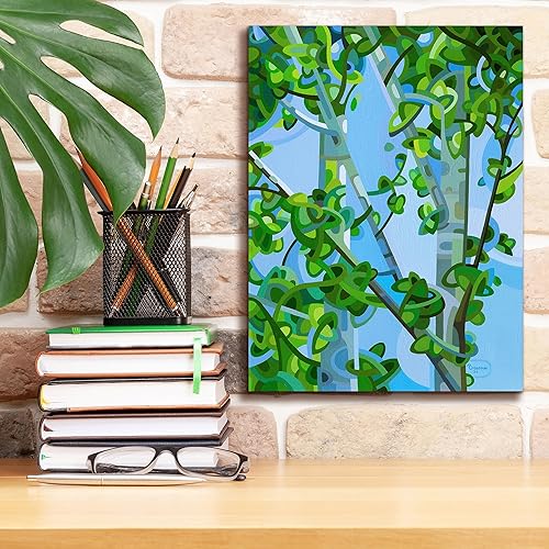 Miniatura 3 de Epic Graffiti Mandy Budan - Lienzo decorativo para pared, diseño de "Birch Light", 12 x 16 pulgadas