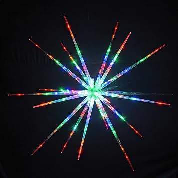 WeRChristmas Multi-Functional 3D Exploding Star Burst Christmas Decoration, 100 cm - Large, Multi-Colour