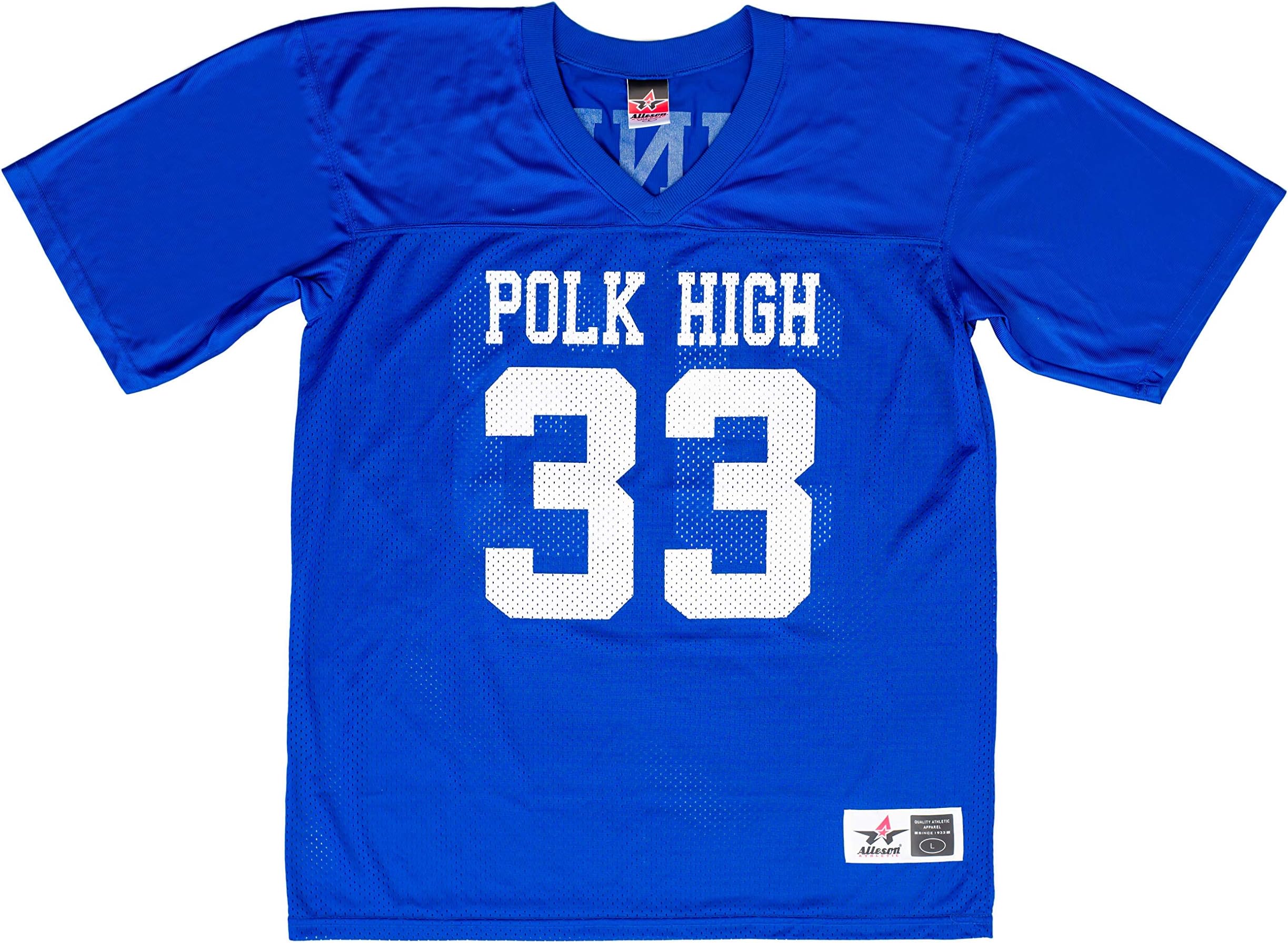 Married with Children Al Bundy Polk High 33 Blue Football Jersey Costume (XXX-Large)