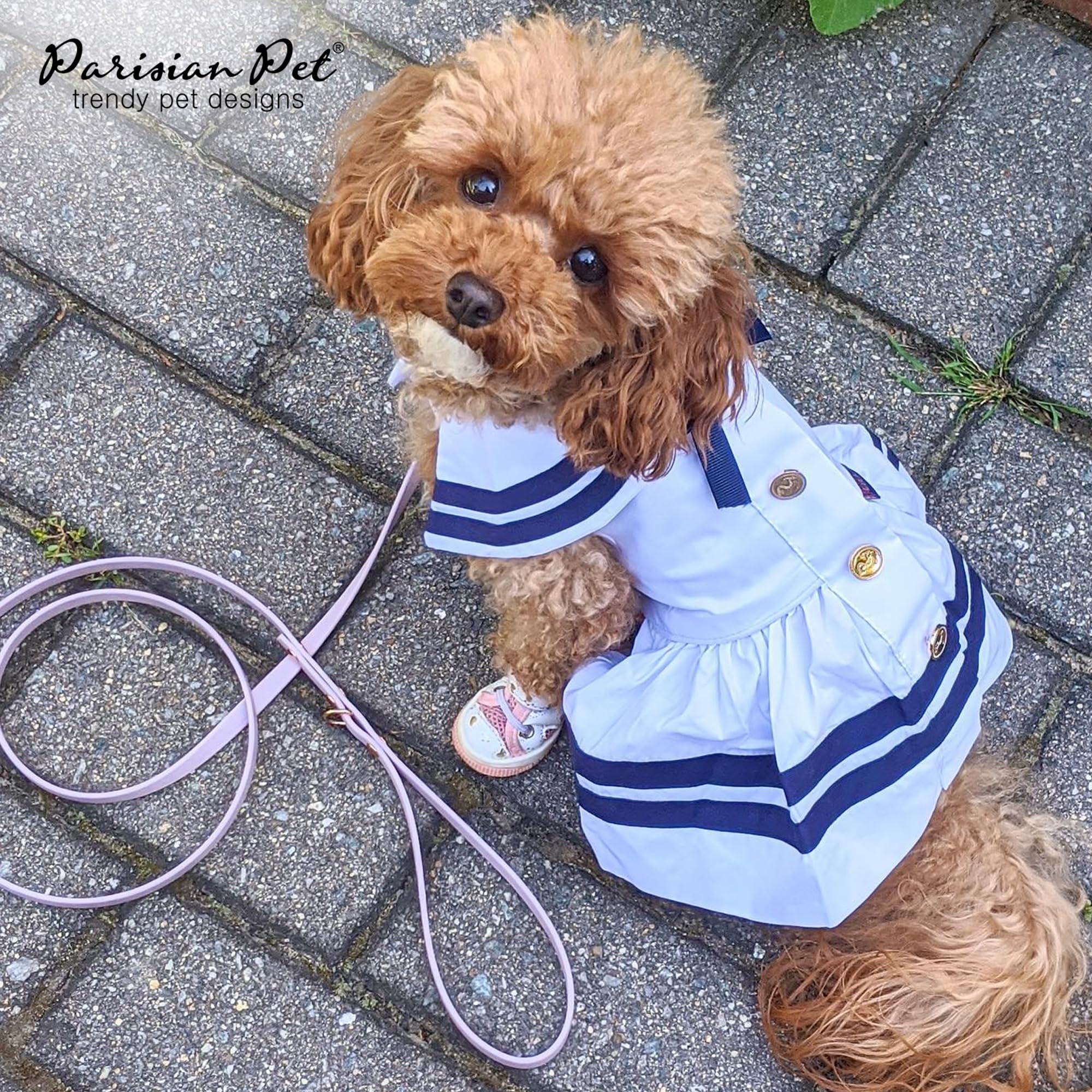 blue dog dresses Dog Navy Blue Dress for Small Medium Dogs main image 1