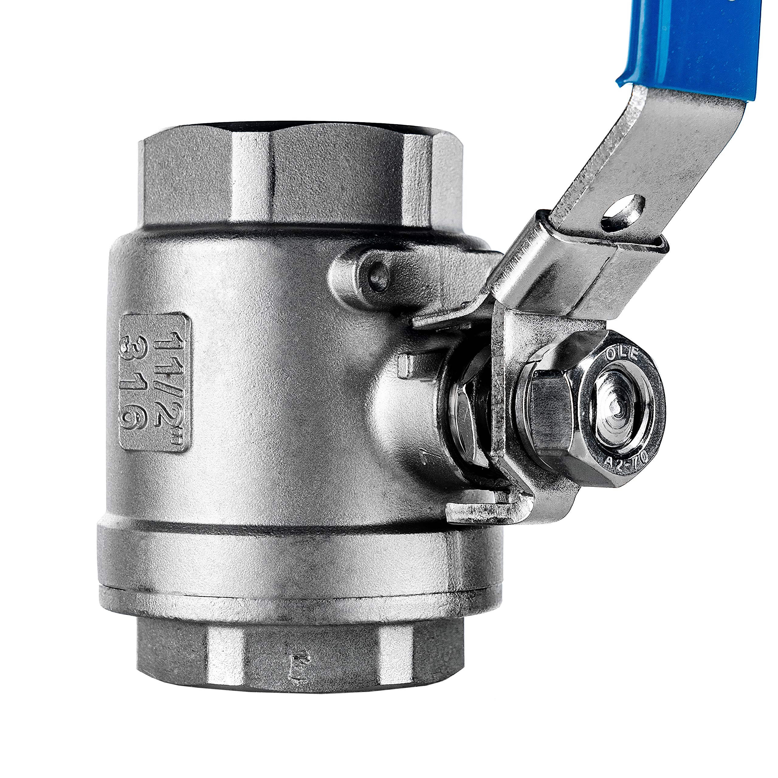 FSA Valvola a sfera in acciaio inox 316 da 1 1/2" a 2 pezzi 2-vie