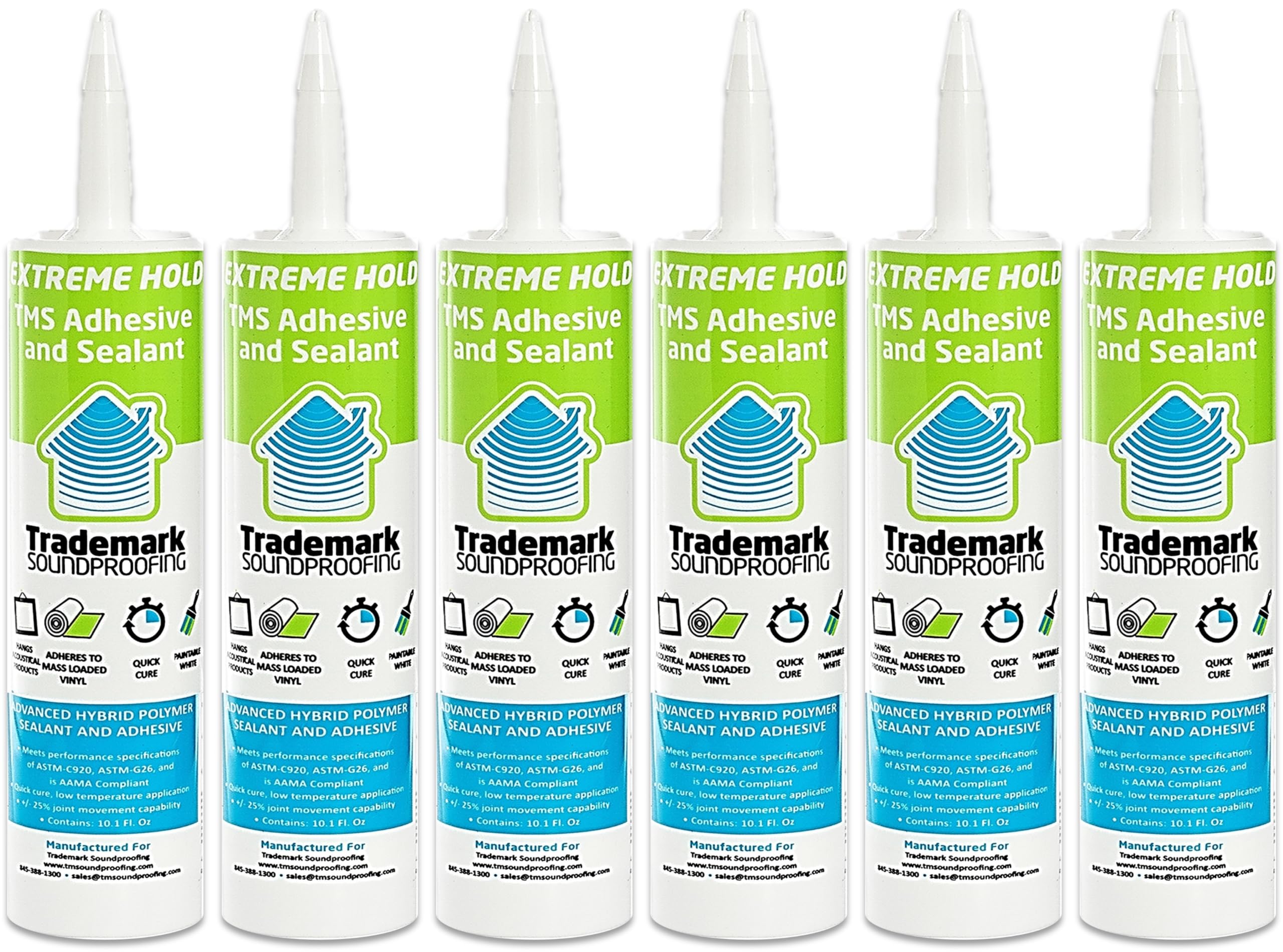 Strong Adhesive Glue for Mass Loaded Vinyl, Acoustic Foam and Fabric Panels Soundproofing - Construction Glue for Acoustic Treatment - Heavy Duty Glue