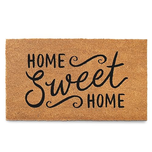 MAINEVENT Home Sweet Home Coir Doormat 30x17 Inch, Welcome Matt