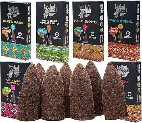 Miniatura 1 de Tribal Soul - Incienso de cono de reflujo premium, juego de regalo surtido que incluye 6 fragancias aromáticas