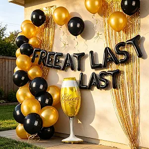 Free at Last Banner Balloons for Divorce Party Decorations