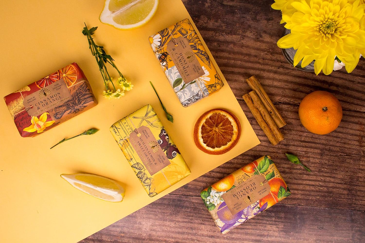 The English Soap Company Anniversary Orange Blossom Soap, Luxury Shea Butter Bar with Neroli and Citrus Notes, Vegan Friendly - Image 4