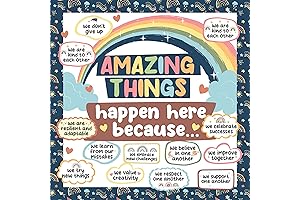 Decorably 112 Pcs Boho Bulletin Board Decorations Set with Borders