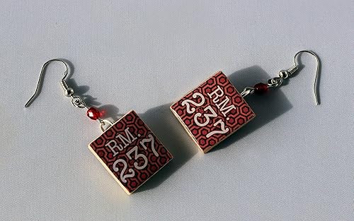 Miniatura 9 de Room 237 Wooden Tile Dangle Earrings - Shining Inspired