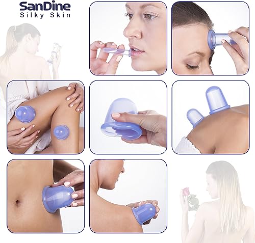 Miniatura 7 de Juegos de terapia de ventosas corporales, juego de ventosas faciales de arena, sistema de ventosas faciales, tazas de masaje de silicona, kit de