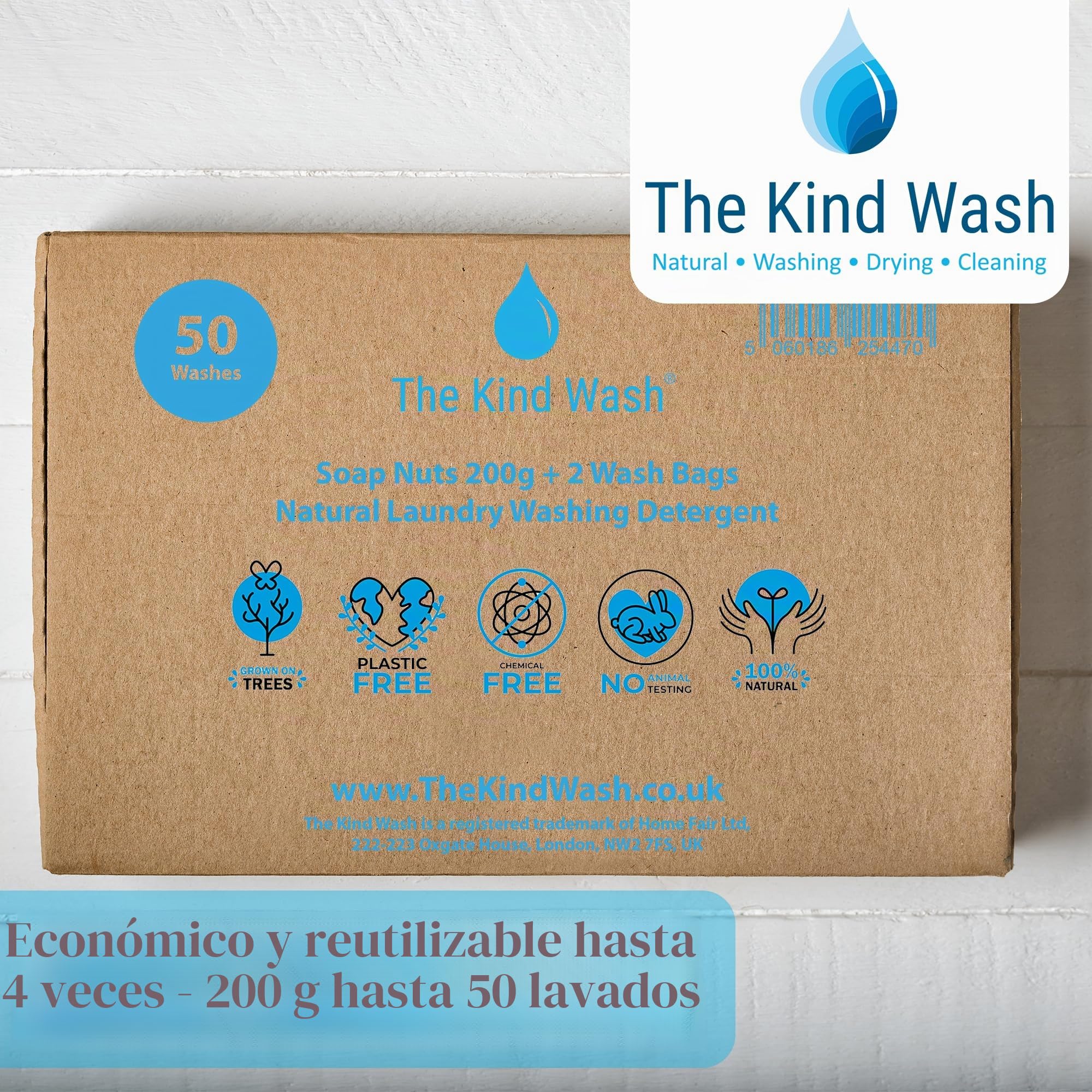 Jabón de Nueces de Lavandería 200g - Detergente Natural y Orgánico para Ropa - Alternativa al Jabón en Polvo y Hojas - Limpiador Ecológico