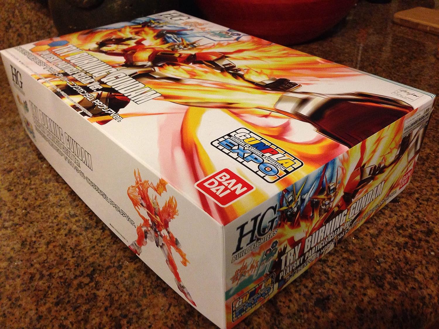 BANDAI HGBF 1-144 Build Burning Gundam PP Clear Ver. Events Limited (Gundam Build Fighters Tri)